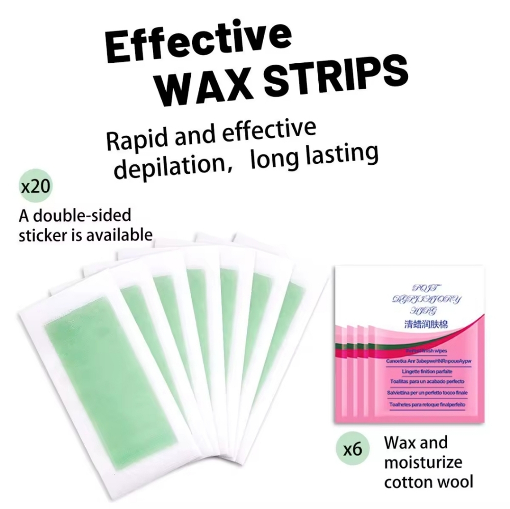 40 Pcs Wax Strips Lip Wax Strips For Women Facial Hair Removal Waxing Strips - Picture 5 of 7